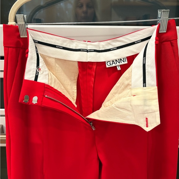 Ganni Light Twill Relaxed Suiting Pants - Picture 10 of 17